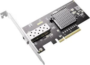 10 Gbps PCIe NIC Network Card, Single SFP  Port, Intel 82599EN, Compatible with Windows Server/Linux/VMware, Supports Intel X520-DA1