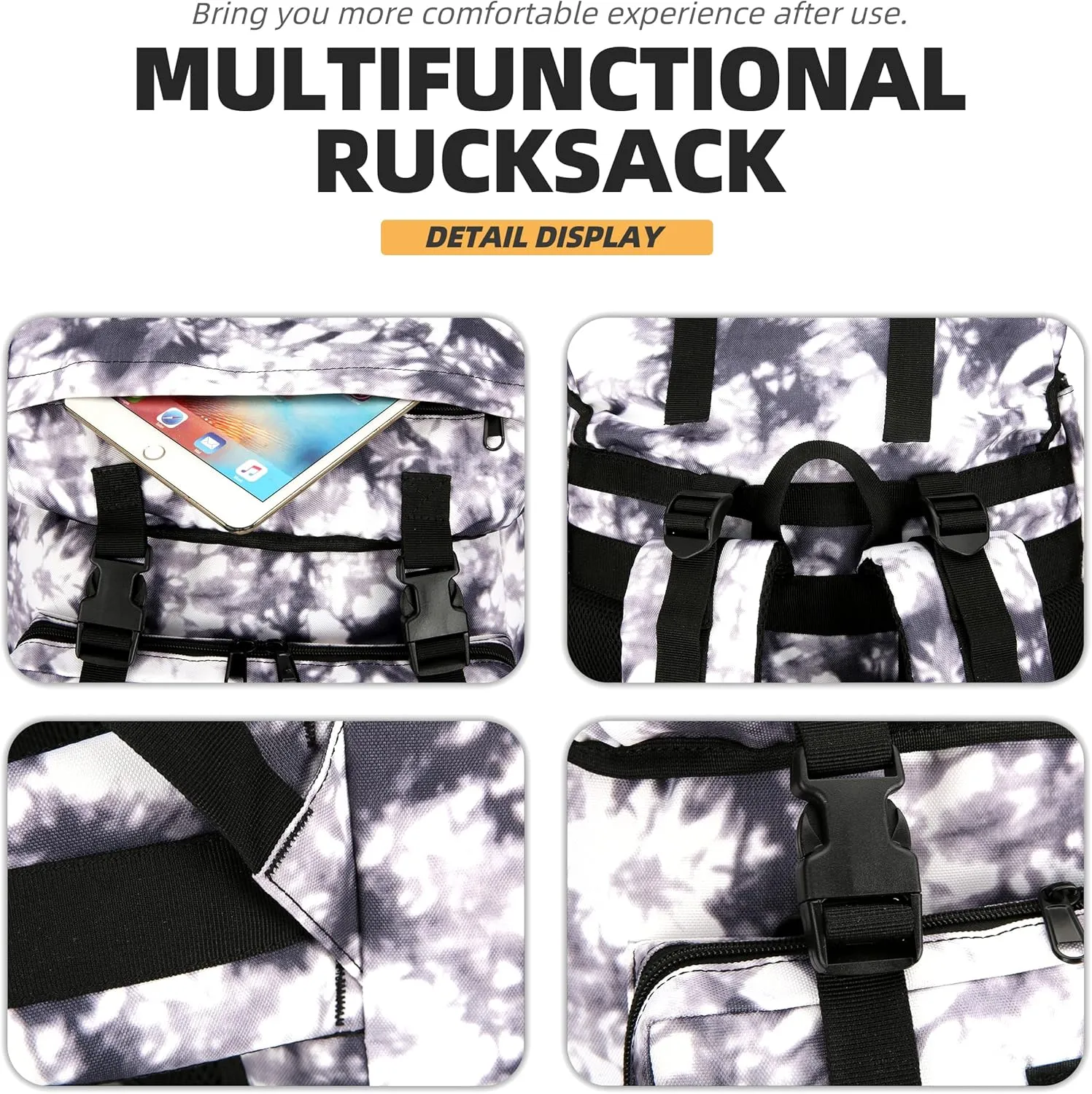 100L Hiking Camping Backpack Tactical Backpack for Men Large Survival Hunting Waterproof Backpack Molle Rucksack Military Camping Backpacking Daypack
