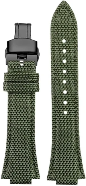 12mm Convex Mouth Nylon Watchband For Series Strap T137.407/410 Men Wristband Bracelet(Blue bk bk)