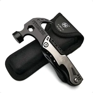 14 IN 1 Multifunctional Hammer Tool Multitool Claw Hammer Outdoor Folding Hammer for Car Emergency, Camping, Household