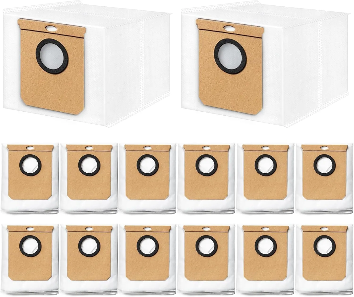 14 Pack Dust Bags Replacement for Eufy L60 / L60 Hybrid / L60 SES / L50 Series Robot Vacuums, Replacement Vacuum Bags for Eufy Cleaner Self-Empty Station Dirt Disposal Bags