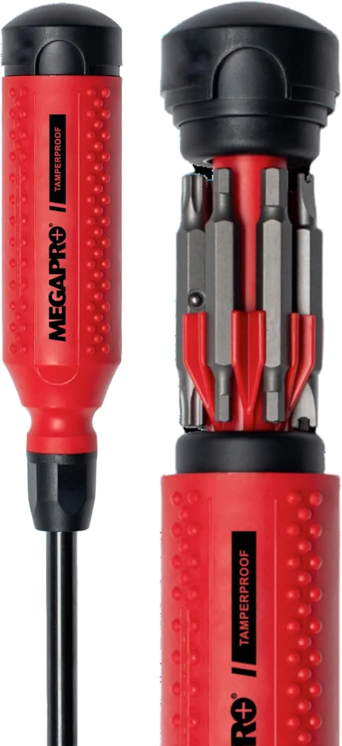 151TP - Tamperproof 15-in-1 Multi-bit Screwdriver (Black/Red)