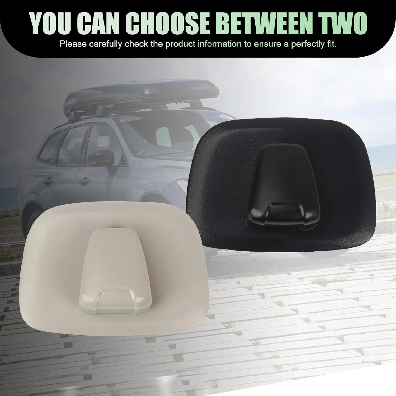 2 PCS Car Clothes Hooks, Locking Design Swivel Mounted Hooks, Multifunctional Roof Clothes Storage Accessory, Compatible with Volvo XC60 XC40 XC90 V90 S90 (Grey)