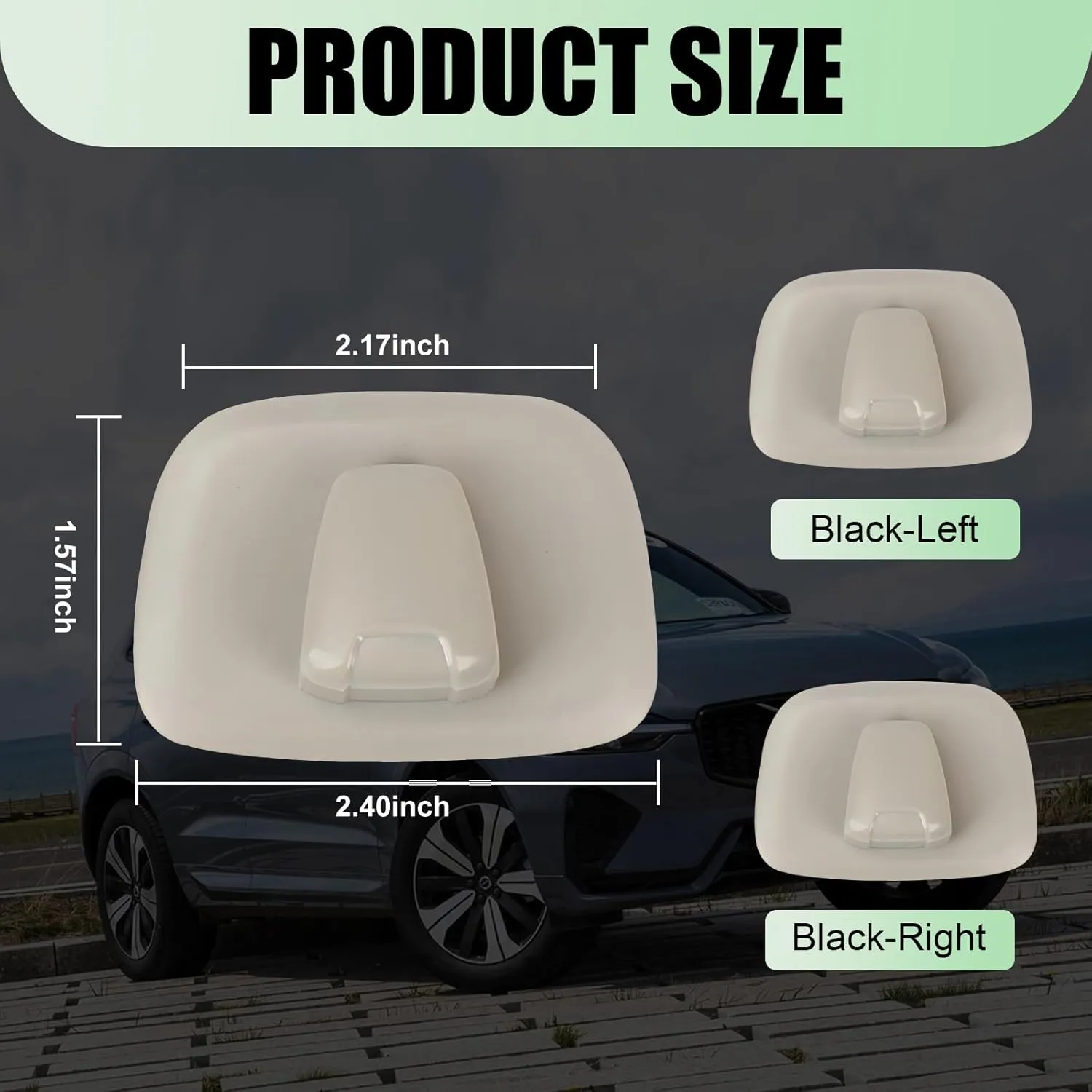 2 PCS Car Clothes Hooks, Locking Design Swivel Mounted Hooks, Multifunctional Roof Clothes Storage Accessory, Compatible with Volvo XC60 XC40 XC90 V90 S90 (Grey)
