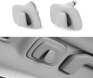 2 PCS Car Clothes Hooks, Locking Design Swivel Mounted Hooks, Multifunctional Roof Clothes Storage Accessory, Compatible with Volvo XC60 XC40 XC90 V90 S90 (Grey)