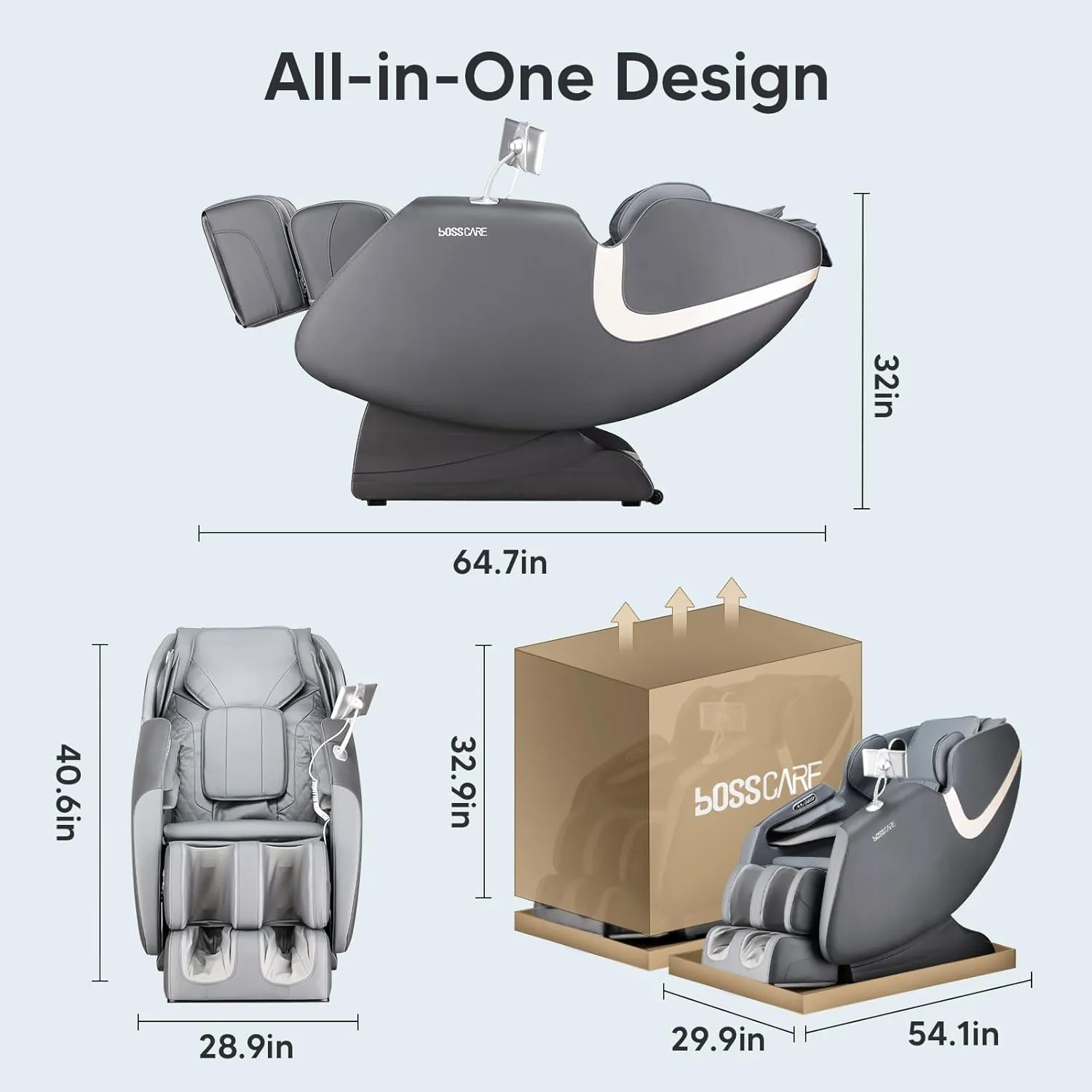 2024 Full Body Zero Gravity Massage Chair, APP Control Shiatsu Massaging Recliner with Foot Roller, Back Heated, Bluetooth Speaker, Touch Screen for Family & Friends