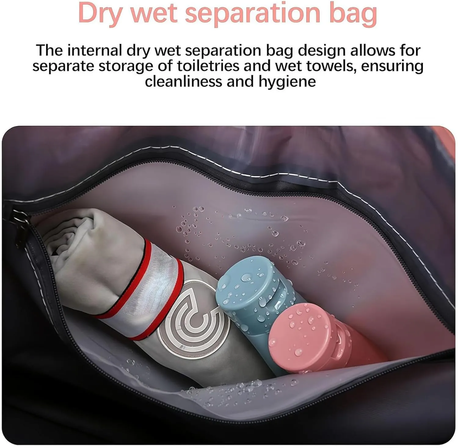 2025 new large capacity travel bag - universal wheel removable, Expandable Foldable Duffle Bag,Large Capacity Wide-Open, Dry and Wet Separation (dark blue)