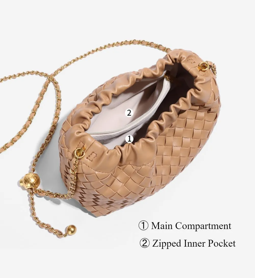 2025 Women PU Leather Shoulder Bag, Cloud Bag, Crossbody Bag with Adjustable Strap and Zipped Pocket, Fashion Accessories (Grey)