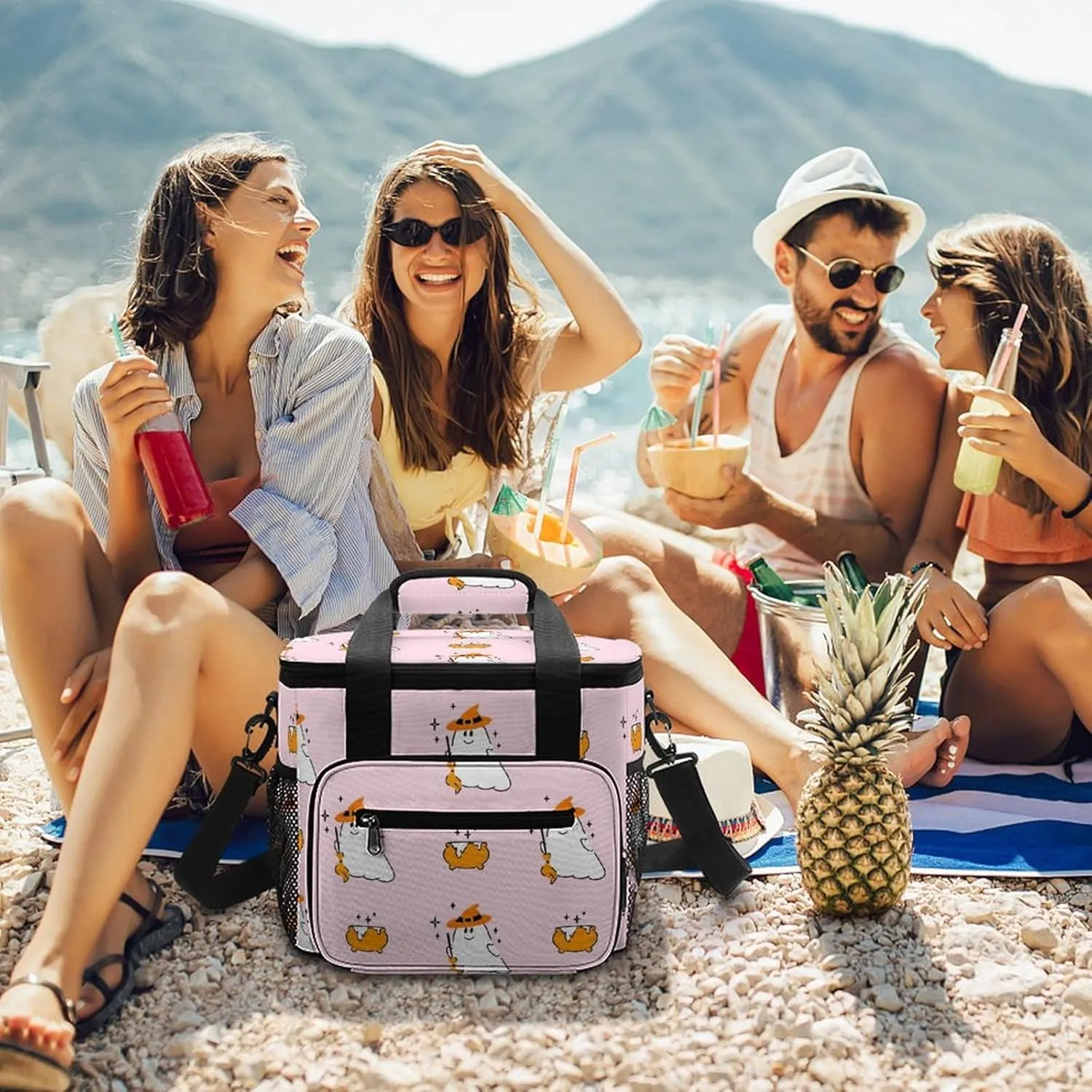 22.5L Waterproof Soft Cooler BagInsulated Lunch Box for Camping Fishing Beach Road Trips