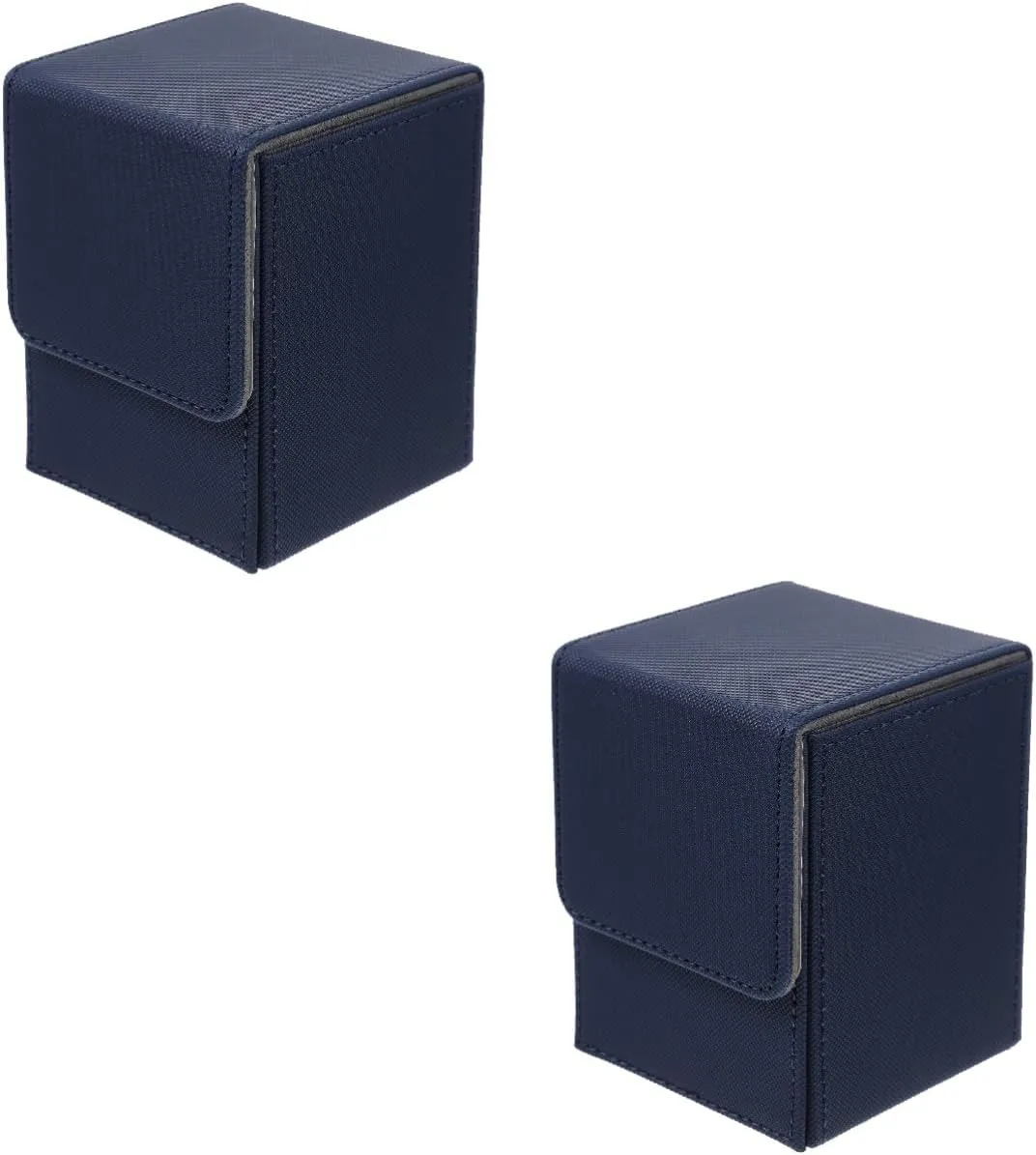 2pcs Pu Leather Cards Storage Box Gaming Cards Holder Case Compact Design for Game Night and Collectors