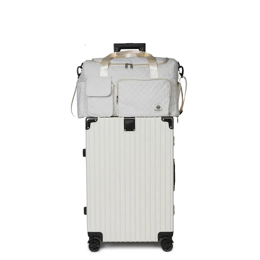 2Pieces Large-Capacity Women's Maternity Storage Bag Suitcase Additional Bag Boarding Bag Sports Fitness Bag Can Be Worn on One Shoulder and Cross-Body and Water-Repellent