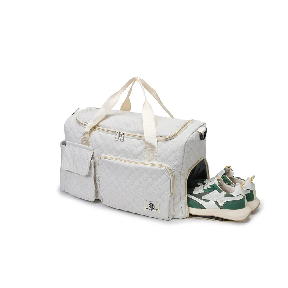 2Pieces Large-Capacity Women's Maternity Storage Bag Suitcase Additional Bag Boarding Bag Sports Fitness Bag Can Be Worn on One Shoulder and Cross-Body and Water-Repellent