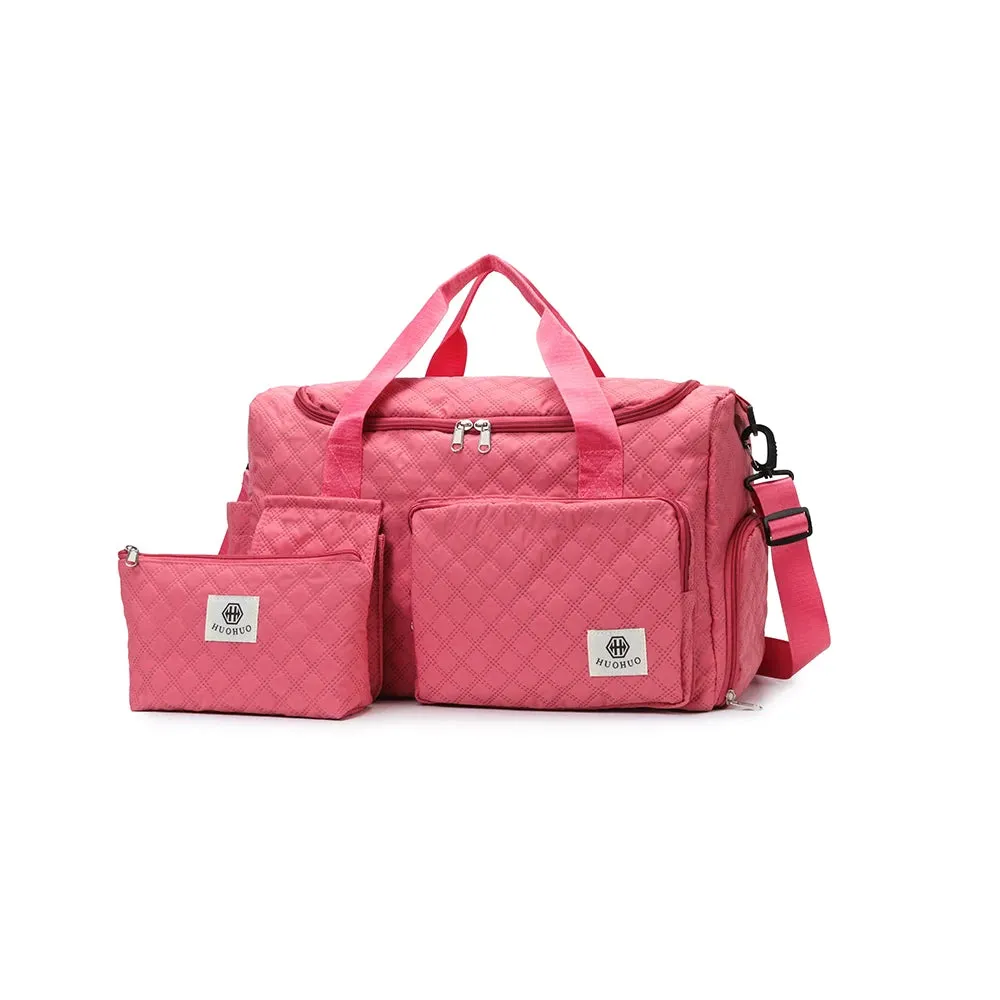 2Pieces Large-Capacity Women's Maternity Storage Bag Suitcase Additional Bag Boarding Bag Sports Fitness Bag Can Be Worn on One Shoulder and Cross-Body and Water-Repellent