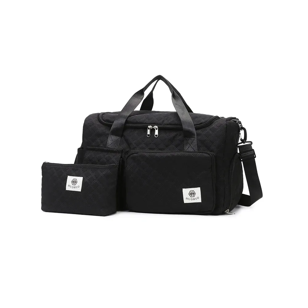 2Pieces Large-Capacity Women's Maternity Storage Bag Suitcase Additional Bag Boarding Bag Sports Fitness Bag Can Be Worn on One Shoulder and Cross-Body and Water-Repellent