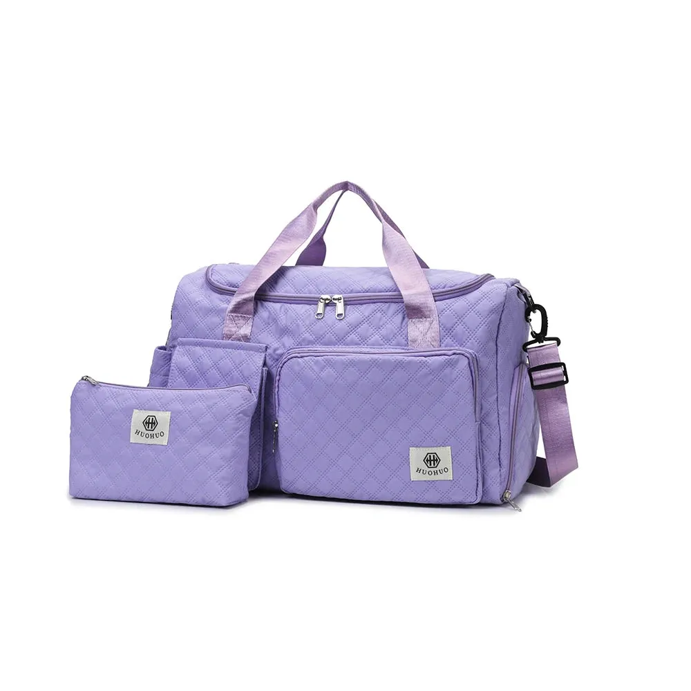 2Pieces Large-Capacity Women's Maternity Storage Bag Suitcase Additional Bag Boarding Bag Sports Fitness Bag Can Be Worn on One Shoulder and Cross-Body and Water-Repellent