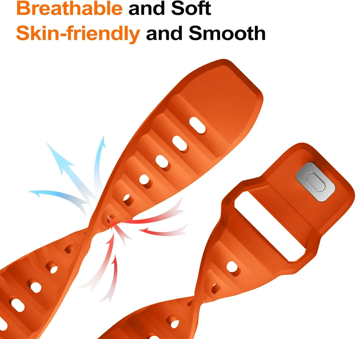 3 Pack Sport Band Compatible with Apple Watch Ultra Band 49mm Men Women, Adjustable Waterproof Silicone Strap for iWatch Series for iWatch Series Ultra2/Ultra1 SE/9/8/7/6/5/4/3/2/1, Orange/White/Black