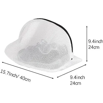 3-Piece Set: Mesh Shoe Laundry Bags with Zip Closure