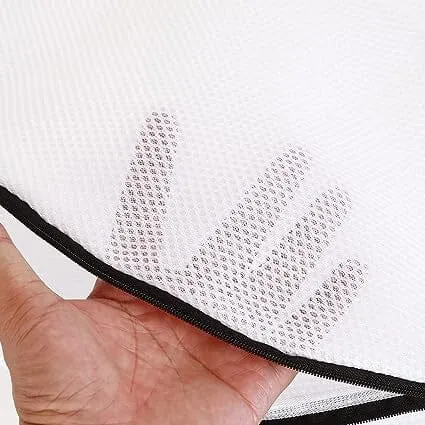 3-Piece Set: Mesh Shoe Laundry Bags with Zip Closure