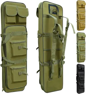 32"/37"/46" Rifle Bag, Black/Khaki/Green Tactical Long Rifle Backpack, Portable Shotgun Case for Firearm Storage and Transportation, Suitable for Outdoor Hunting Shooting