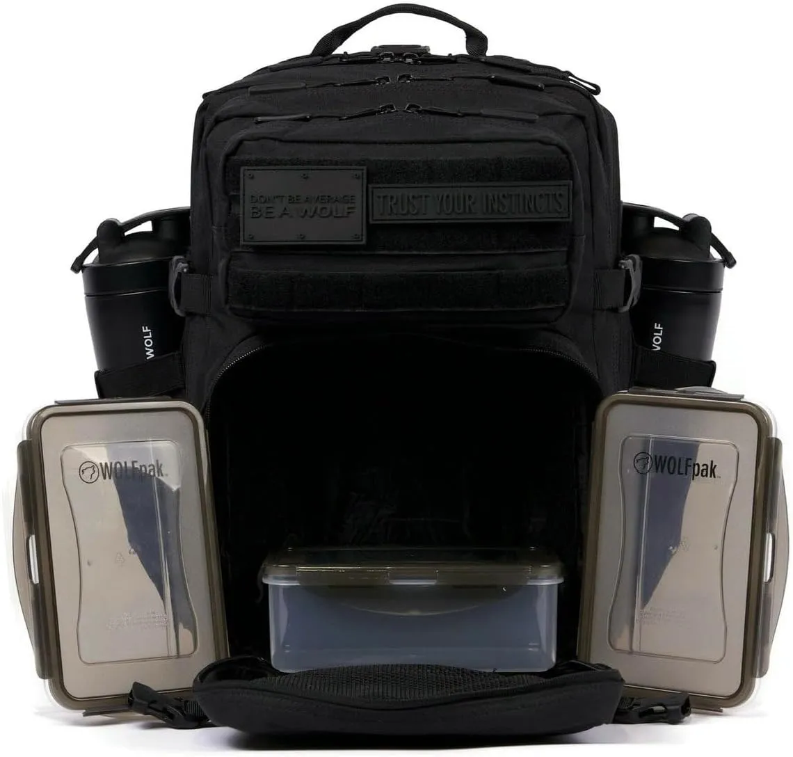 35L Backpack Meal Prep Management (Nightshade Edition) Lunch Box, Cooler, Travel, Insulated Bag, Daypack WOLFpak