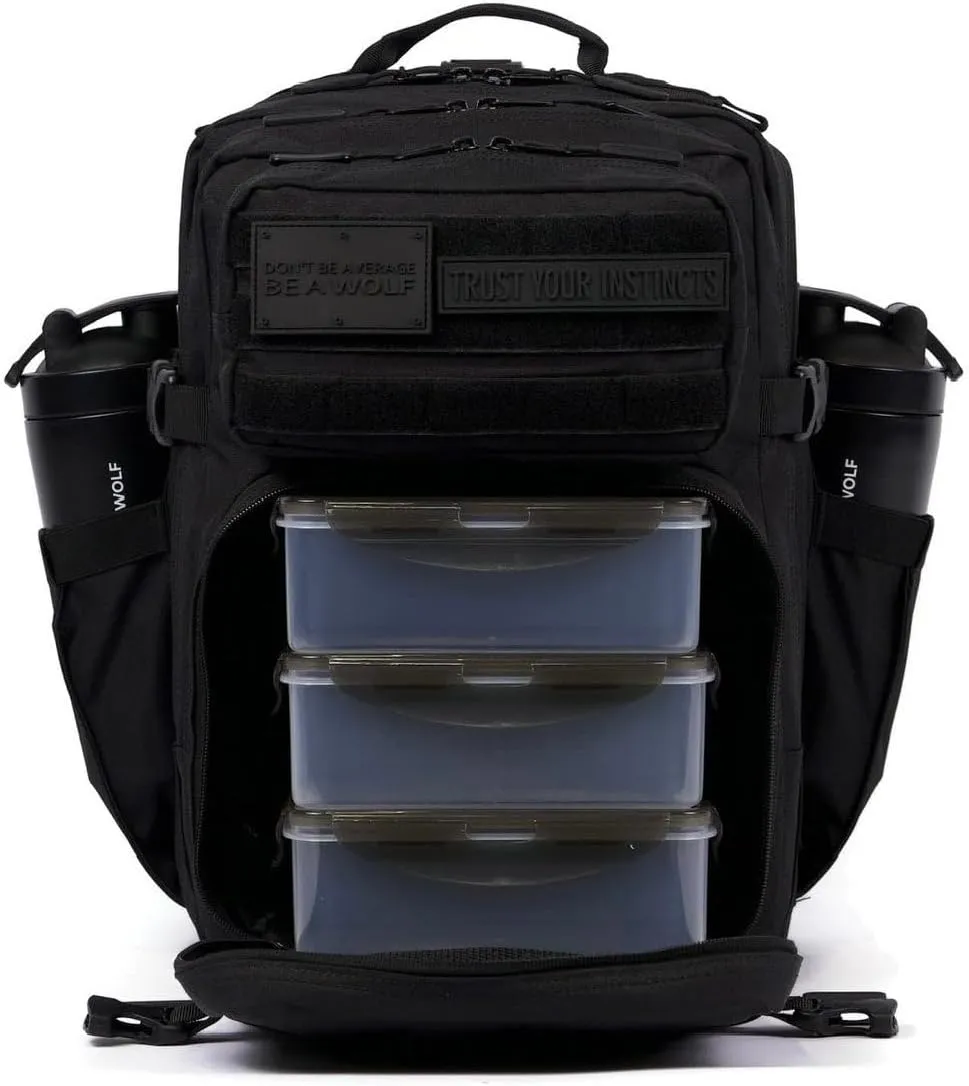 35L Backpack Meal Prep Management (Nightshade Edition) Lunch Box, Cooler, Travel, Insulated Bag, Daypack WOLFpak