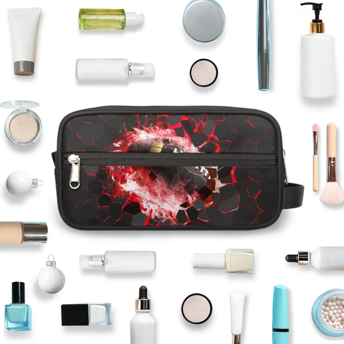 3D Rugby Hanging Kids Dopp Kit Boys Toiletry Travel Bag Waterproof Kids Shower Bag Hanging Wash Bag Cosmetic Bag for Travel Essential