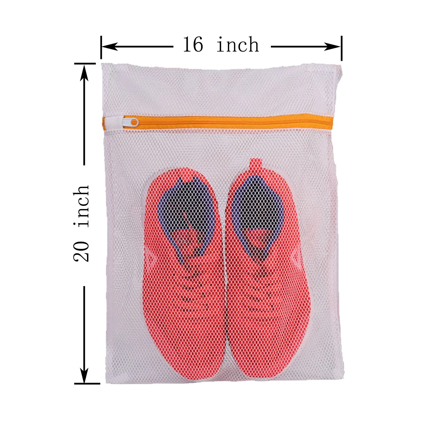 3PCS Durable Honeycomb Mesh Laundry Bags for Washing Machine, Lingerie Bags for Washing Delicates, Travel Storage Organize Bag for Cotton Clothes,Sheet, Shoes- 16"X20"/3 Pack