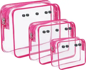 4 Packs Clear Bogg Beach Tote Bag Accessories suitable for Bogg Bag Insert Bag Travel Cellphone Makeup Clean Toiletry Brush Organizer Cosmetic Divider Storage Inner Pouch -Black