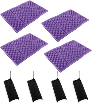 4 PCS Camping Cushion Seat for Outdoor,Foldable Ultralight Foam Sitting Pads,Portable XPE Foam Mat for Outdoor Picnic Trekking Mountaineering