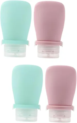 4 pcs Size Empty Refillable Convenient Multi-Function Bottles Wear-Resistant Supply Shampoo Ml, Assorted Colorx2pcs, 9x4.9cmx2pcs