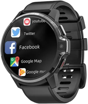 4G Smart Watch Dual System 1.6" IPS Large Screen 4GB 64GB 5.0MP Dual Camera Android 9.1 Smartwatch 1050mAh WiFi GPS Fitness Tracker Sport Watch (4GB 64GB)