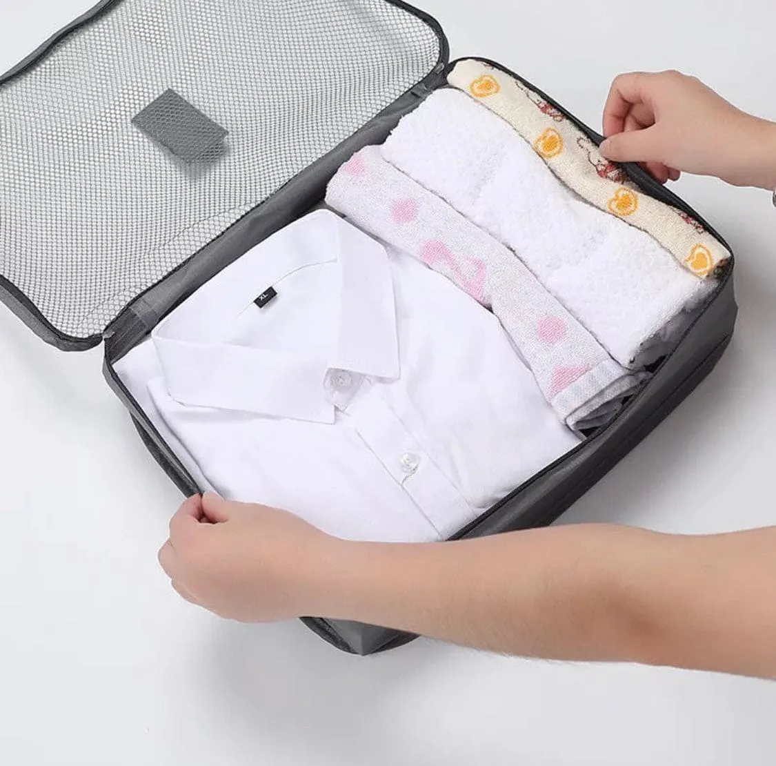 6 Pcs Travel Storage Bag, Clothes Tidy Organizer, Wardrobe Suitcase Pouch Travel Organizer, Shoe Packing Cube Bag, Secret Pouch Bag