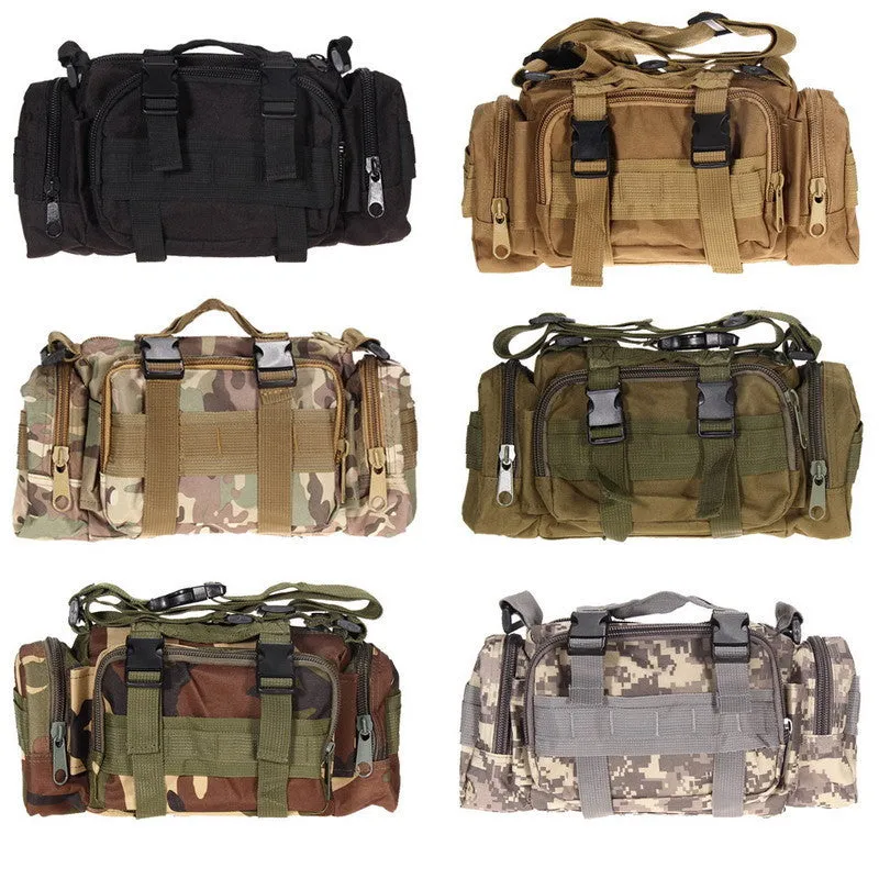 600D waterproof Oxford fabric Climbing Bags Outdoor Military Tactical Waist Pack Molle Camping Hiking Pouch Bag H1E1