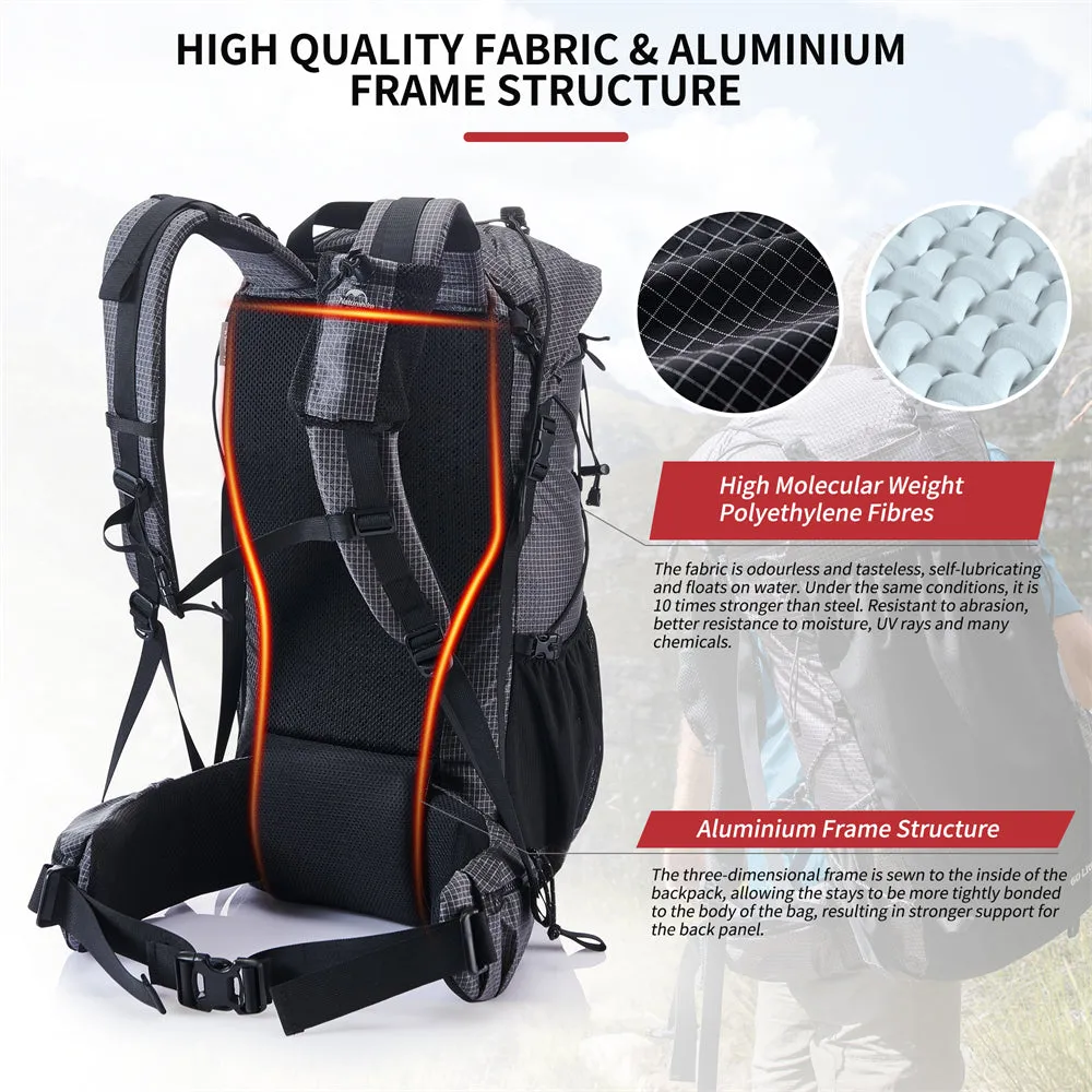 60L 5L Multifunctional Mountain Bag with Rain Cover