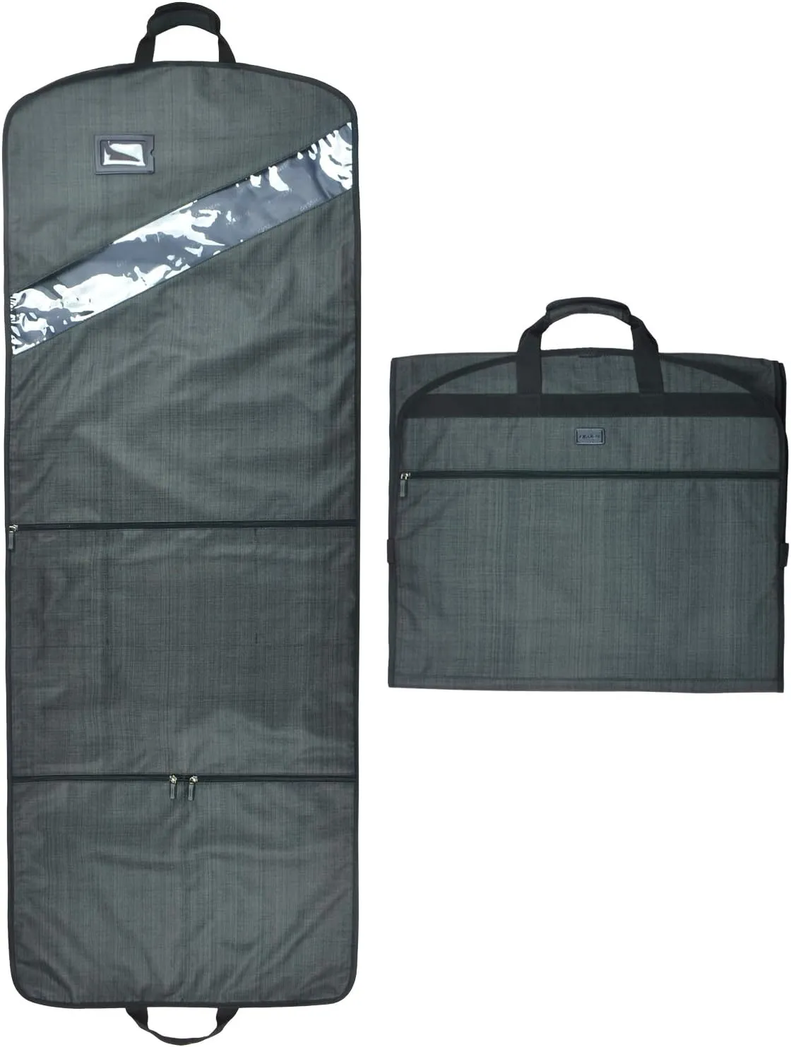66'' Tri-fold Extra Long Dress Garment Bag, Premium & Breathable Tear-resistant Hanging Suit Cover for Travel and Storage (TARTAN)