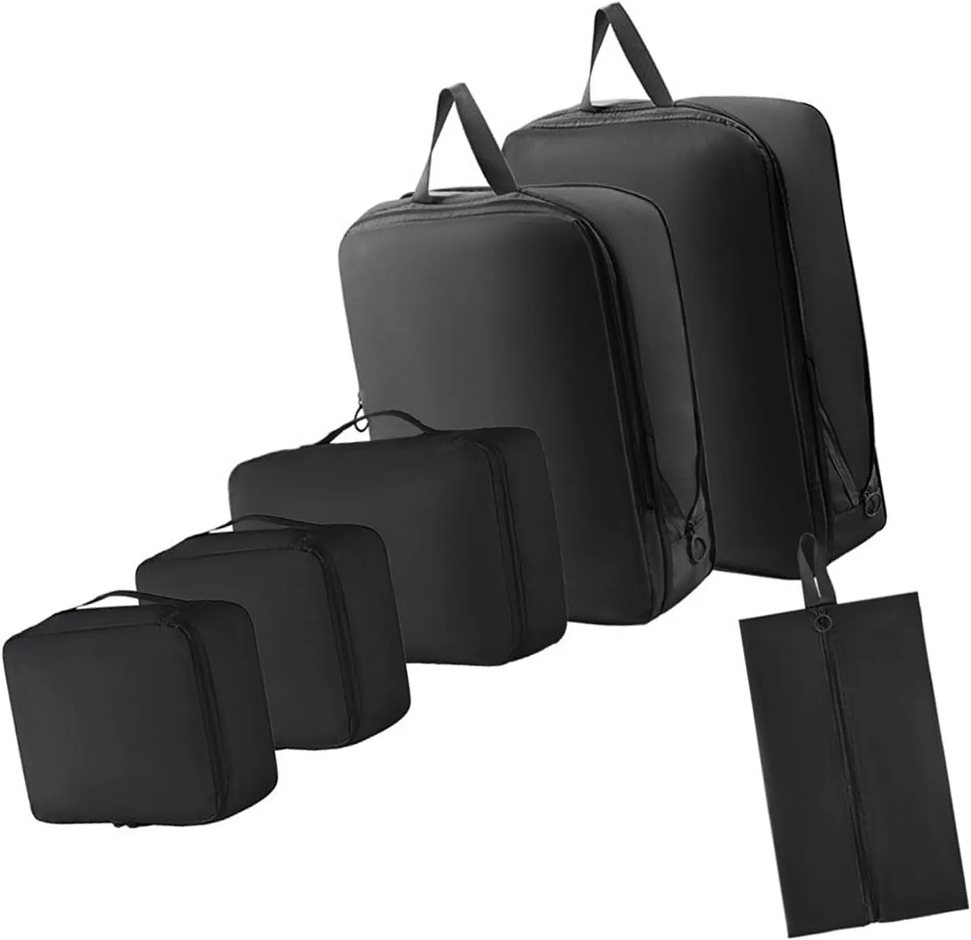 6Pcs Travel Organizers Set for Luggage Essential Packing Cubes Set Sturdy Luggage Organization Bag for Family Trip