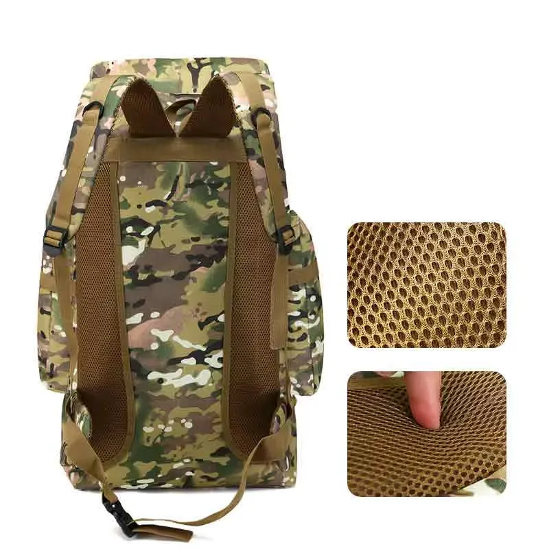 70L Tactical Camping Bag Backpack Mountaineering for Men Travel Outdoor Sport Molle Rucksack Hunting Shoulder Luggage Large Bag