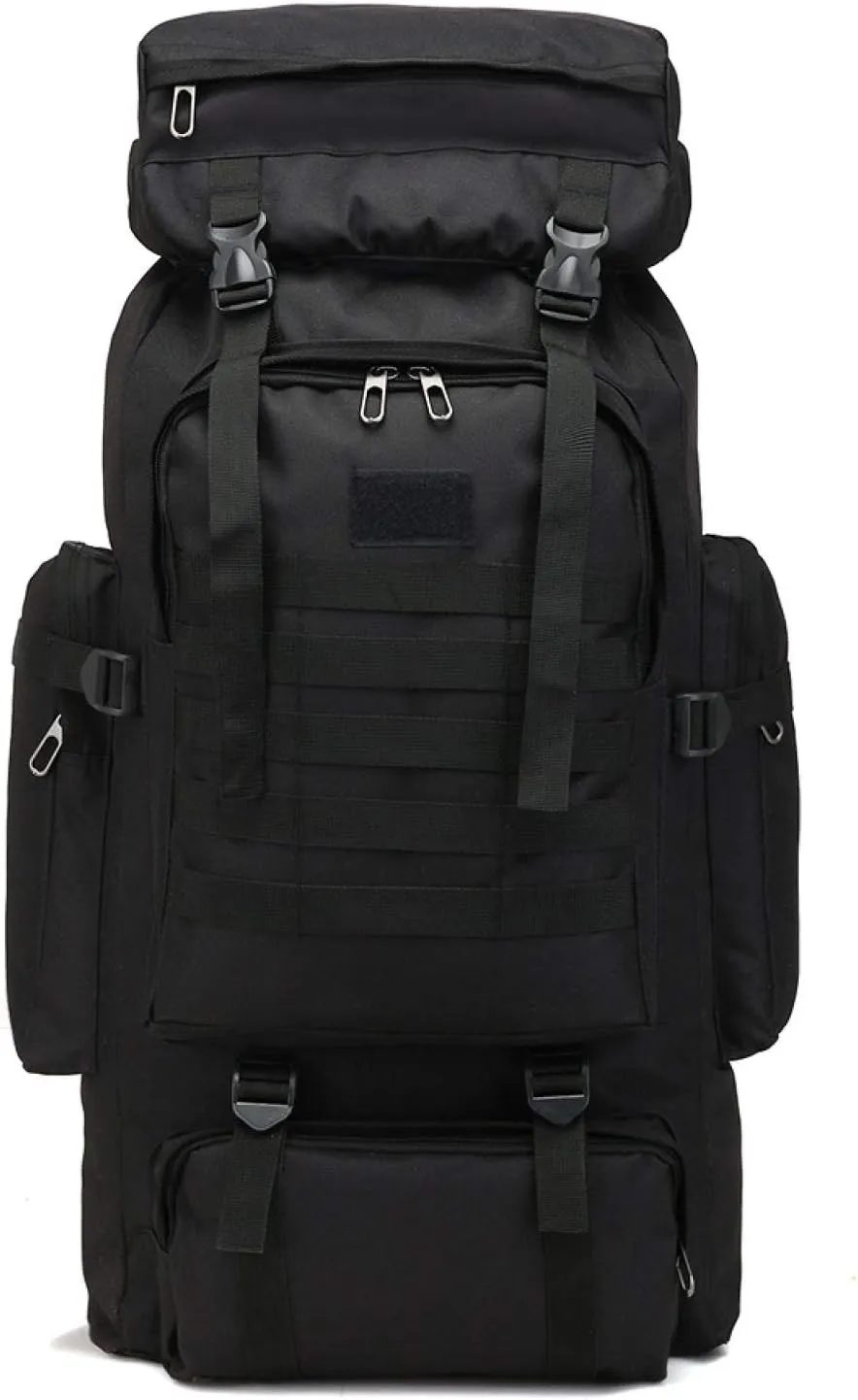 80 Tactical Backpack Men's and Women's Outdoor Sports Hiking Bag Travel Backpack L Large Capacity Waterproof, Jungle Camouflage