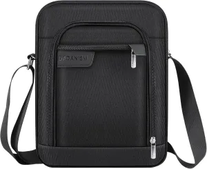 9-11" Tablet Sleeve Crossbody Bag for iPad 9/8/7th 10.2, iPad Pro 11 M4 2024-2018, iPad Air 11", 10.9" iPad 10th Gen Air 5/4, Galaxy Tab A9 /S9 FE/A8,Carrying Case with Storage Pockets, Black