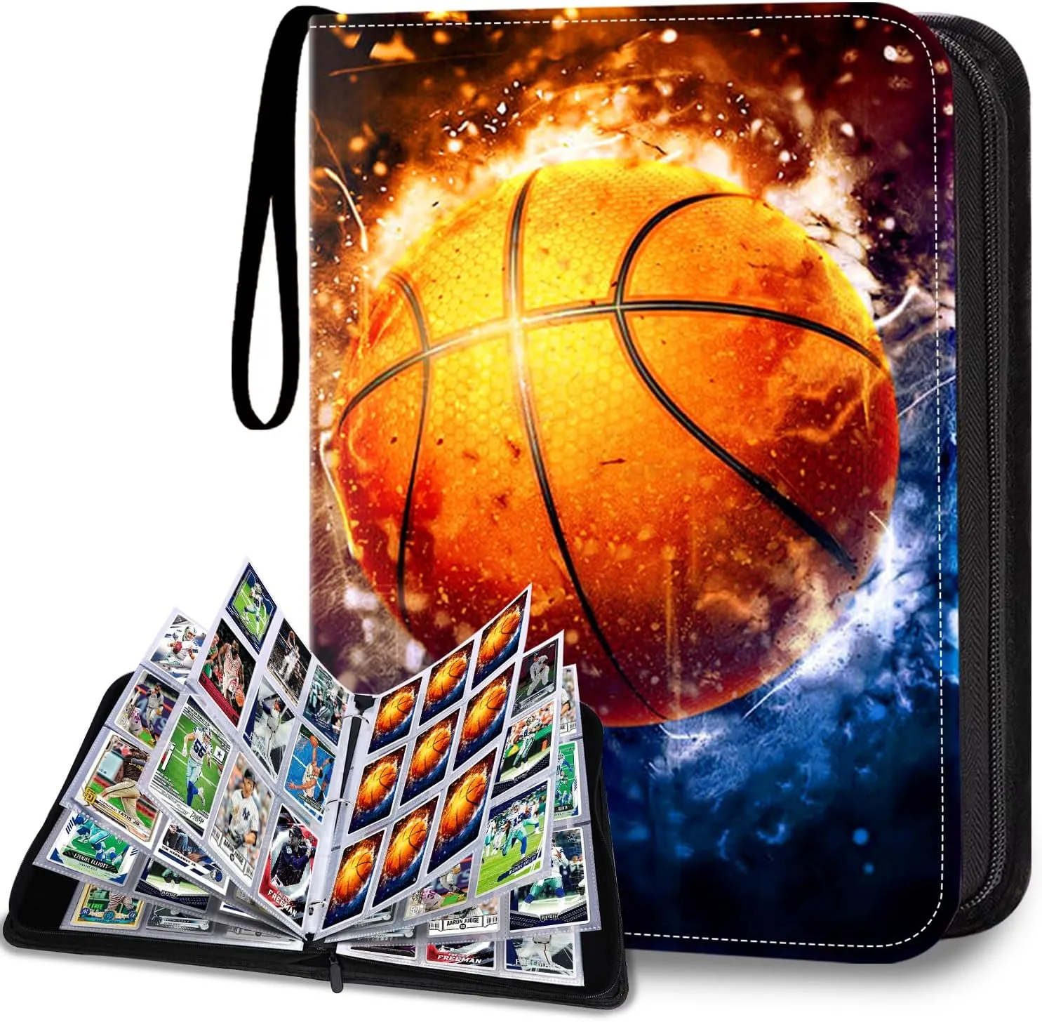 900 Pockets Basketball Card Binder, Basketball Trading Cards Display Case with Basketball Card Sleeves Card Holder Protectors Set for Basketball Cards, Sports Cards, Game Cards Collector Album
