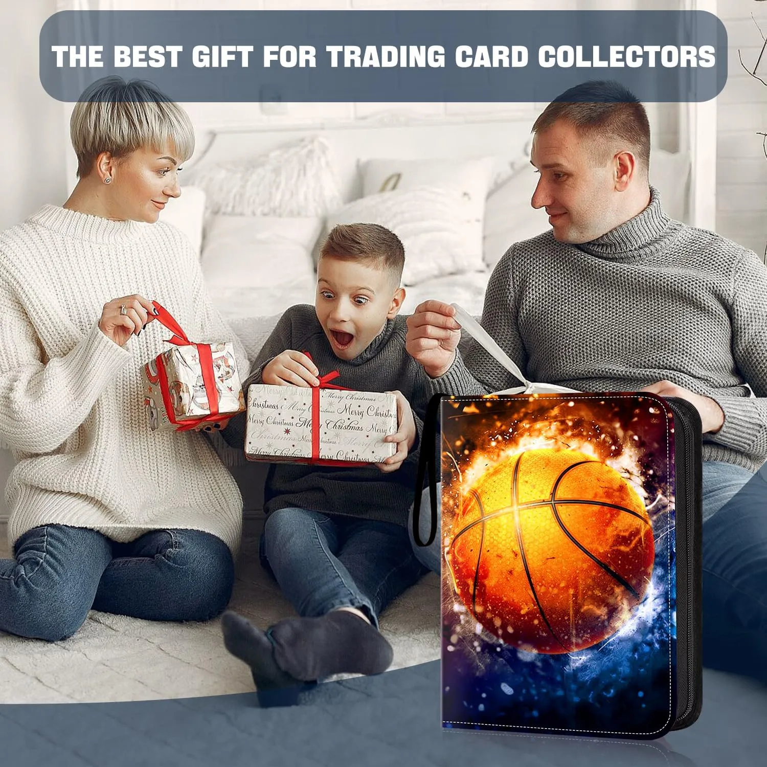 900 Pockets Basketball Card Binder, Basketball Trading Cards Display Case with Basketball Card Sleeves Card Holder Protectors Set for Basketball Cards, Sports Cards, Game Cards Collector Album