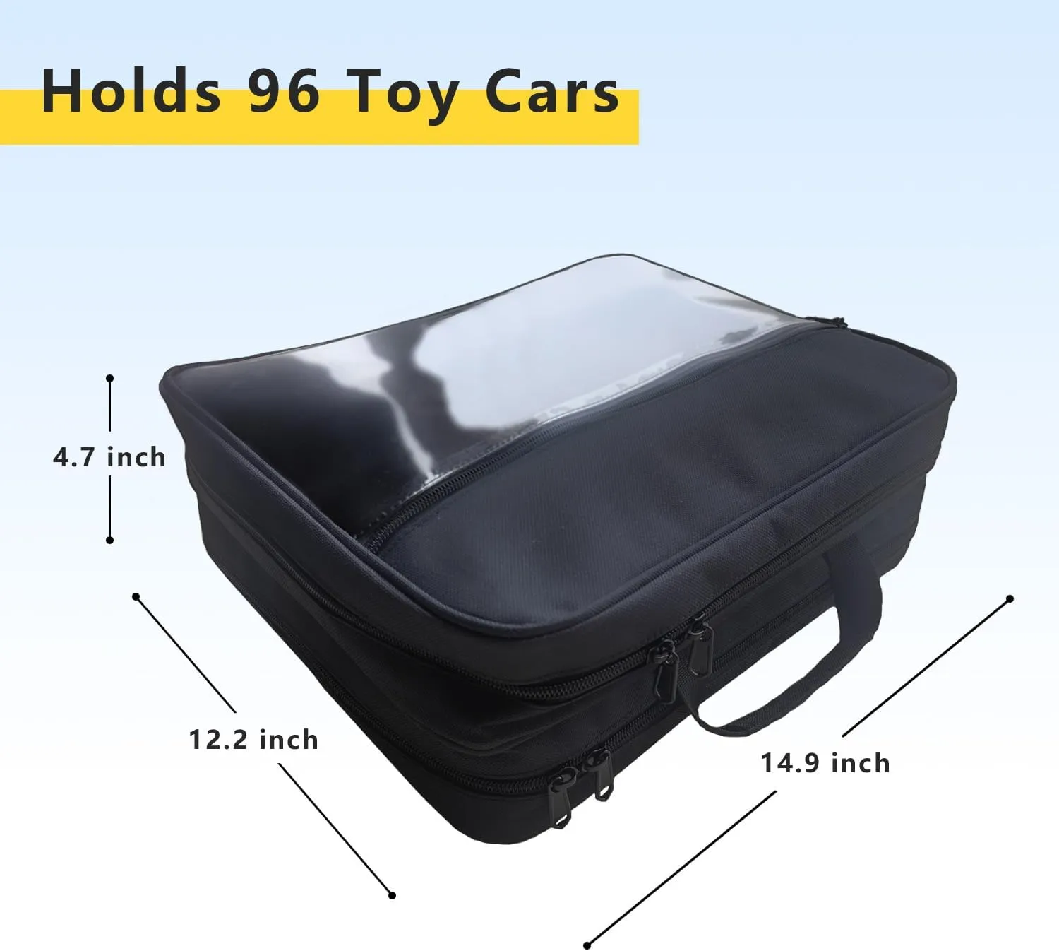 96 Toy Cars Storage Case Compatible with Hot Wheels, Hotwheels Carrying Case for Hot Wheels Car,Matchbox Cars,Mini Toys.Hot Wheels Storage Case,(Black Bag Only)