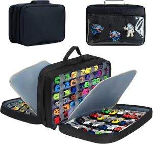 96 Toy Cars Storage Case Compatible with Hot Wheels, Hotwheels Carrying Case for Hot Wheels Car,Matchbox Cars,Mini Toys.Hot Wheels Storage Case,(Black Bag Only)