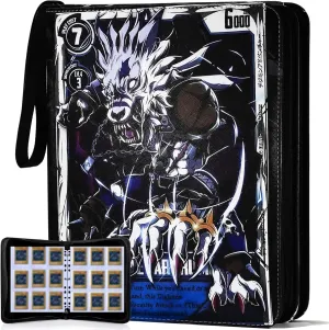 990 Trading Card Binder Album Holder Pages Folder Protector for DGM Trading Cards Digital Monsters TCG - Toploading 3 Ring Zip Card Binder Album DGM