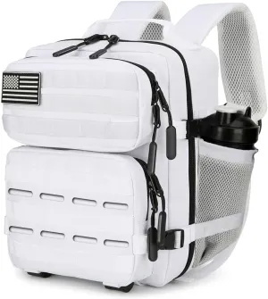 9L Mini Tactical Backpack 9L Assault Pack 9L Tactical Backpack Hiking Fitness Backpack（White）