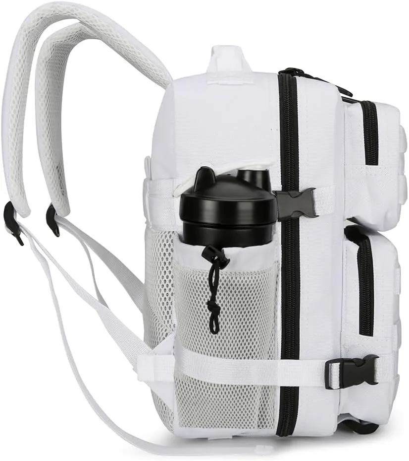 9L Mini Tactical Backpack 9L Assault Pack 9L Tactical Backpack Hiking Fitness Backpack（White）