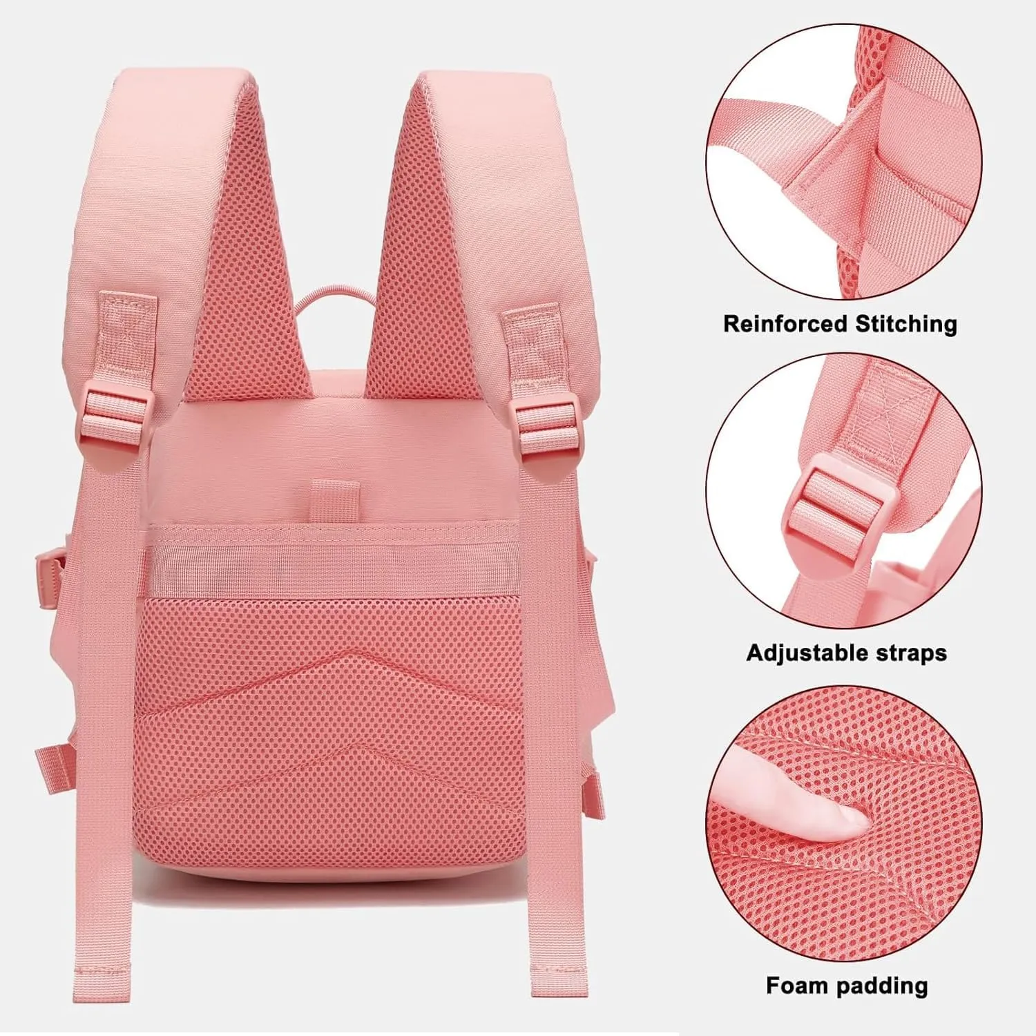 9L Mini Tactical Backpack Men Women Small Assault Rucksack Water-proof GYM Hiking Bug Out Bag with molle attachments (Pink)