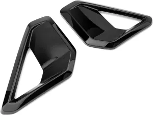 ABS Front Bumper Side Air Vent Cover Fog Light Lamp Decor Cover Front Bumper Middle Mesh Cover Compatible with Hyundai Kona 2024 2025 SX2 Accessories (Glossy Black Style)