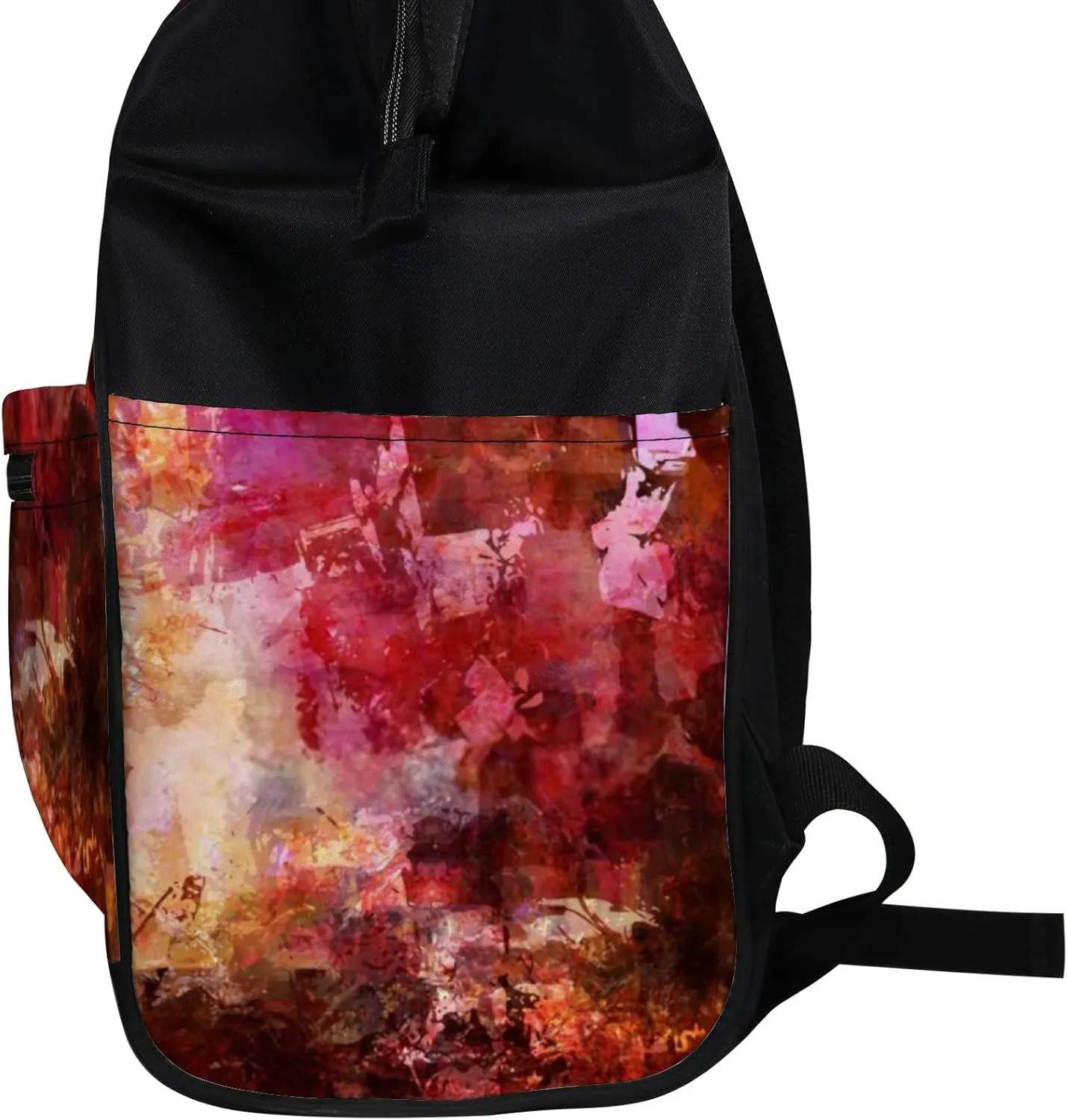 Abstract Painting Mixed Media Grunge Diaper Bag Backpack, waterproof backpack Baby Nappy Changing Bags Laptop Backpack for Travel, Large Capacity, Durable and Stylish for Woman and Men.
