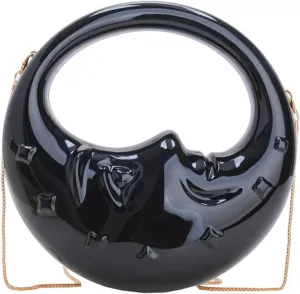 Acrylic Moon Shape Handbag Women Shoulder Crossbody Evening Clutch PVC Purse